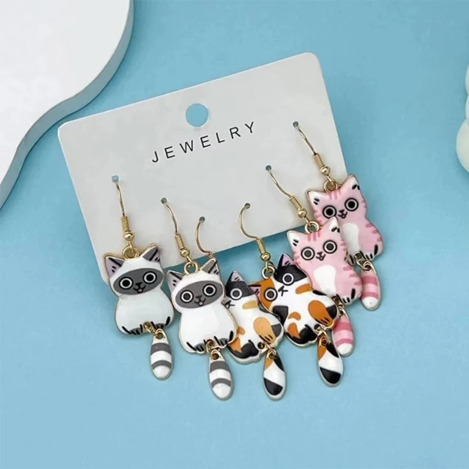 Celeste Cat Charm Earring