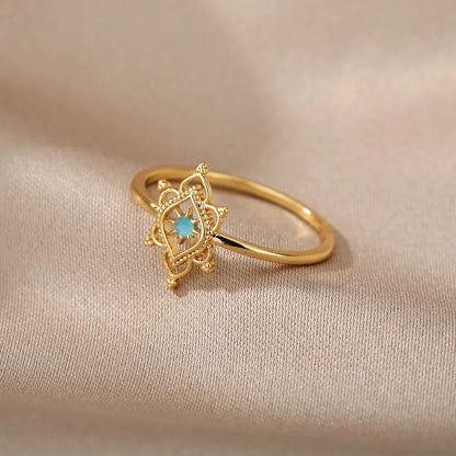 Ethereal Opal Flower Ring
