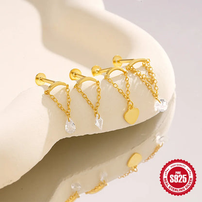 Celeste Moonstar Tassel Stud