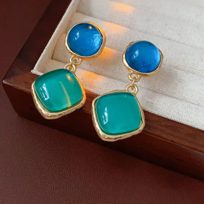 Celeste Ruby Oval Studs