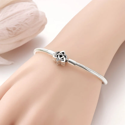 Celeste Heart Charm Snake Bracelet