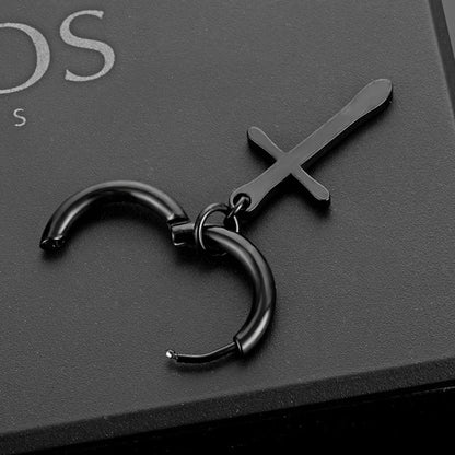 Celeste Black Steel Studs