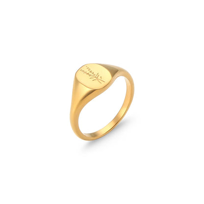 Golden Bloom Signet Ring