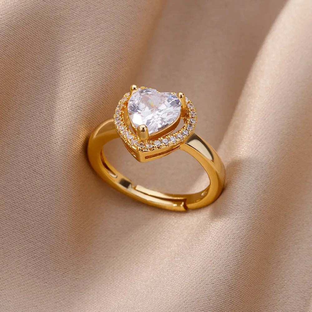 Golden Geo Glow Ring