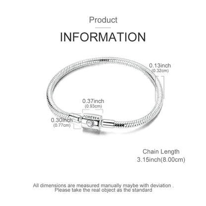 Celeste Heart Charm Snake Bracelet