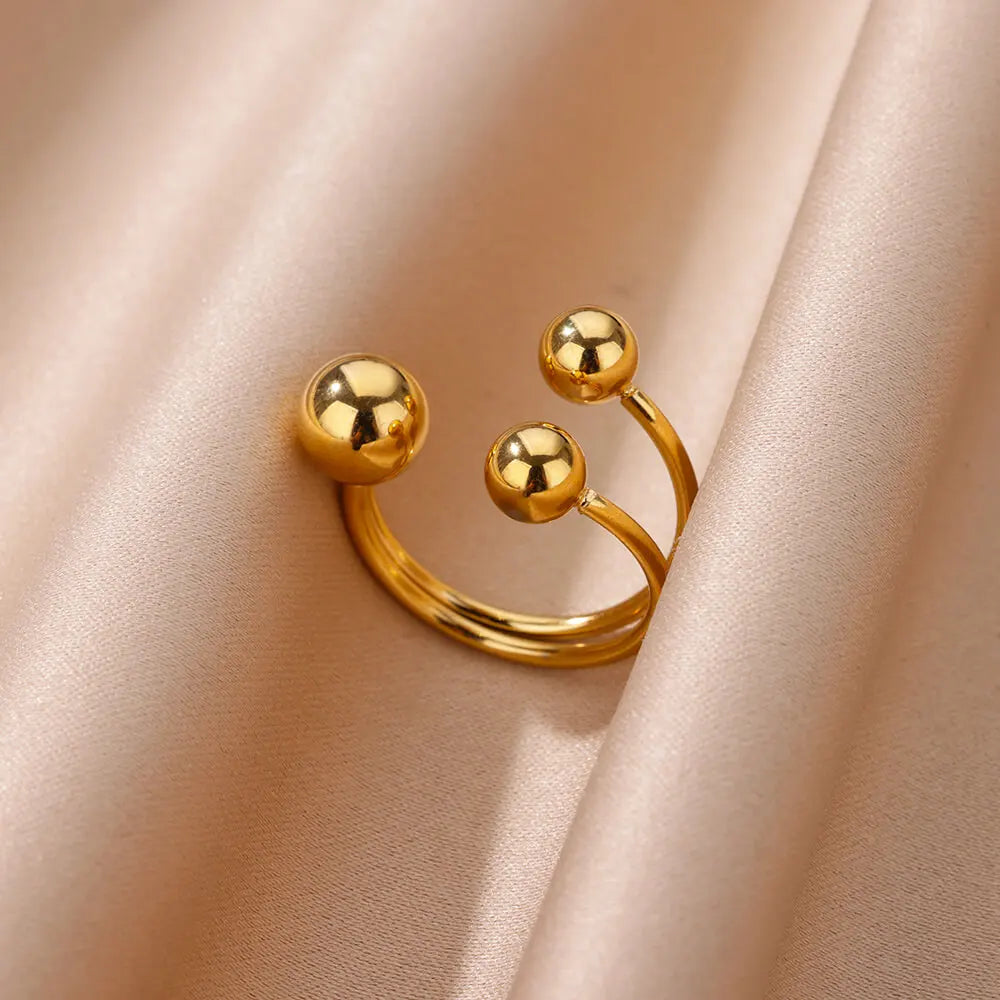 Gold Sphere Ring