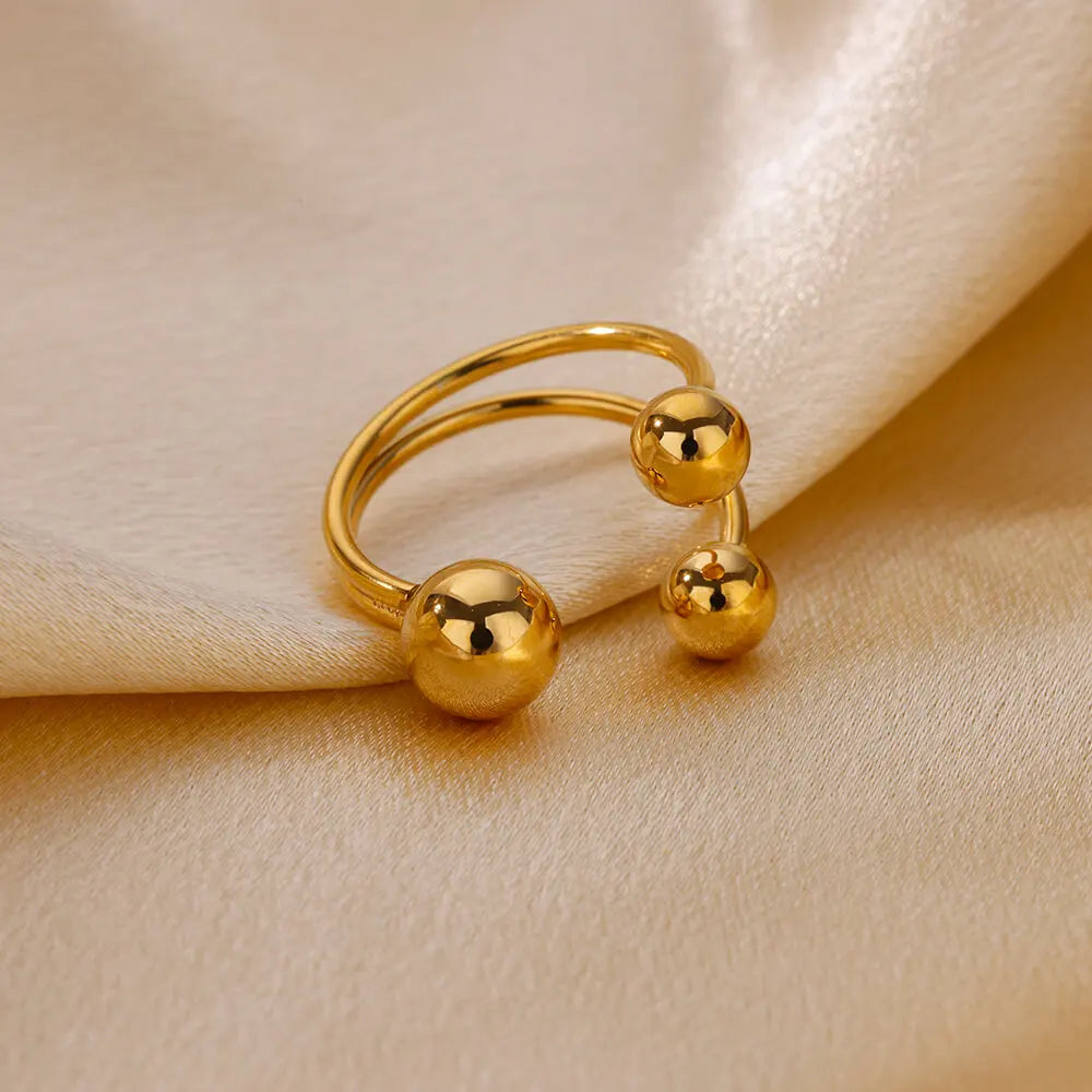 Gold Sphere Ring