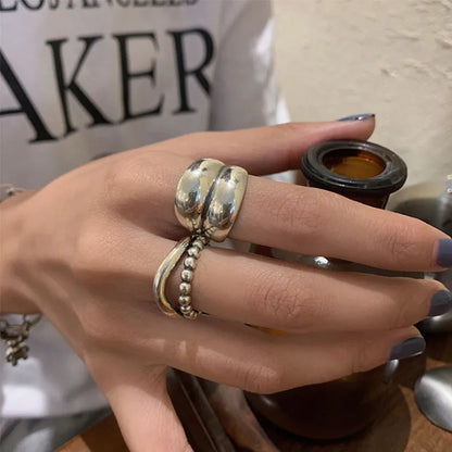 Celeste Double Wave Silver Ring