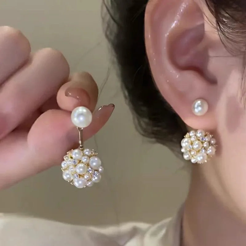 Celeste Pearl Circle Earrings