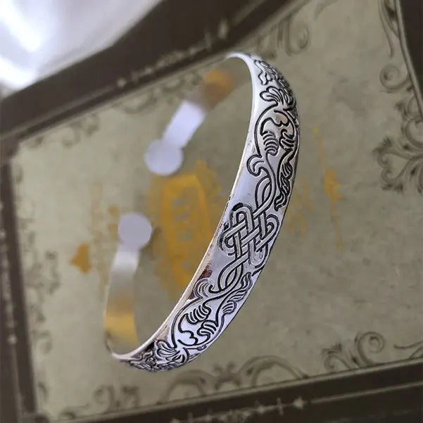 Retro Tibetan Silver Bangle