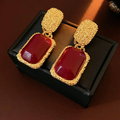 Celeste Ruby Oval Studs