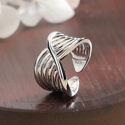 Retro Floral Sterling Ring