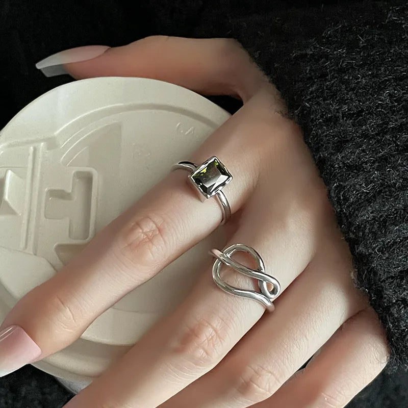Vintage Geometric Charm Ring