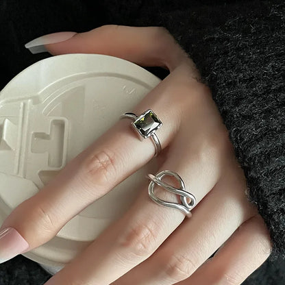 Vintage Geometric Charm Ring