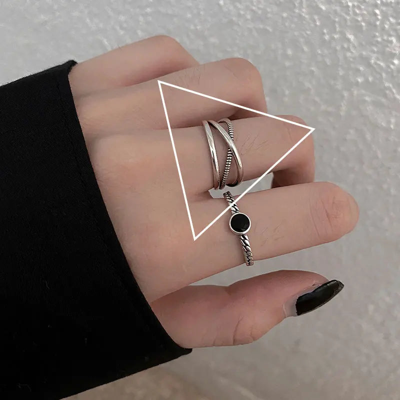 Celeste Double Wave Silver Ring