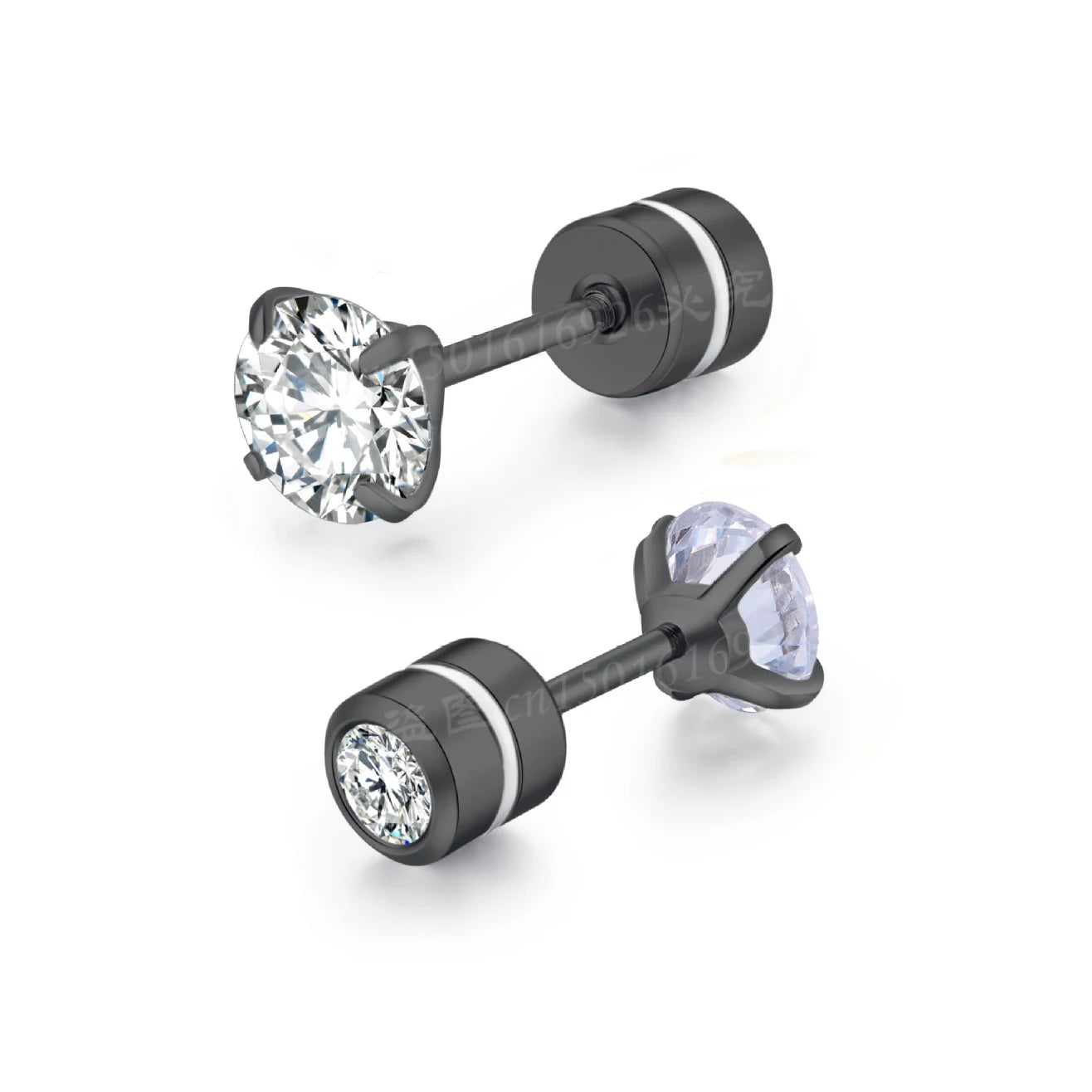 Celeste Black Zircon Studs