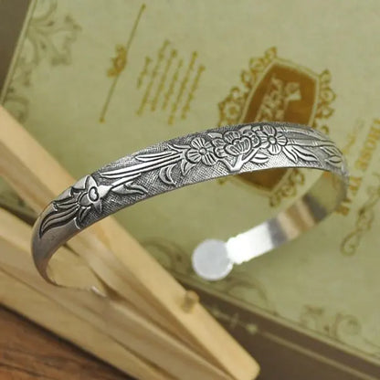 Retro Tibetan Silver Bangle