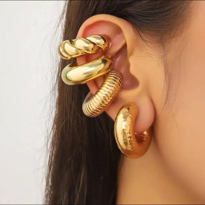 Celeste Leaf Ear Cuff Set