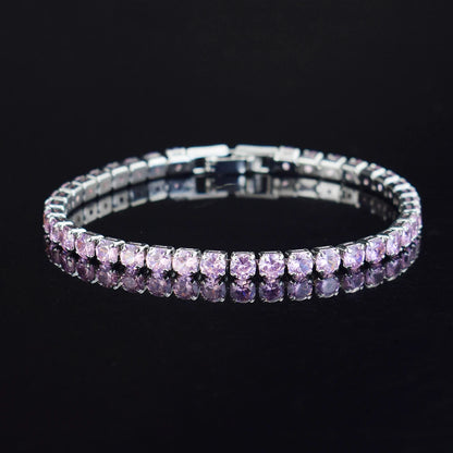 Micro-Inlaid Crystal Tennis Bracelet