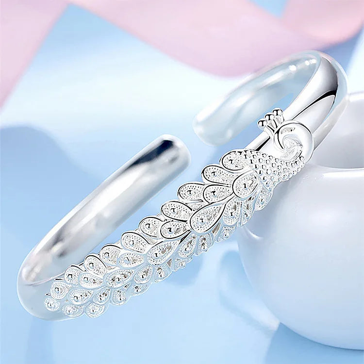 Sterling Silver Peacock Bracelet