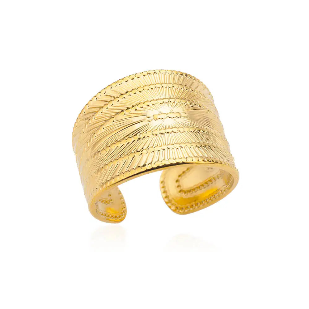 Golden Edge Open Ring