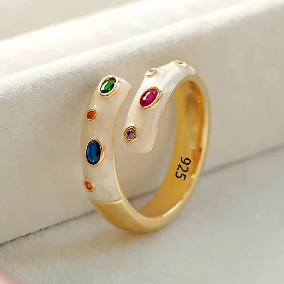 Retro Floral Sterling Ring