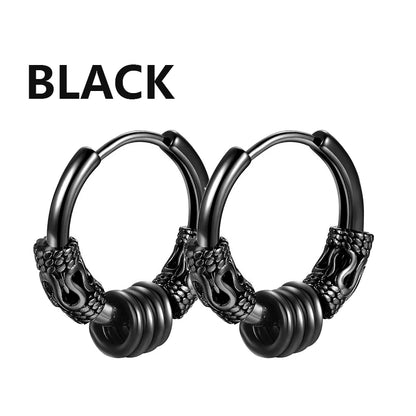 Celeste Black Steel Studs