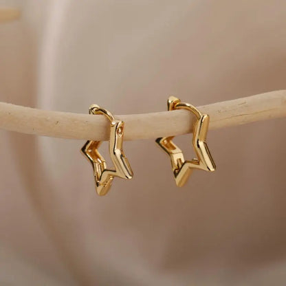 Celeste Heart Hoop Earrings