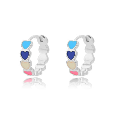 Celeste Heart Hoop Earrings