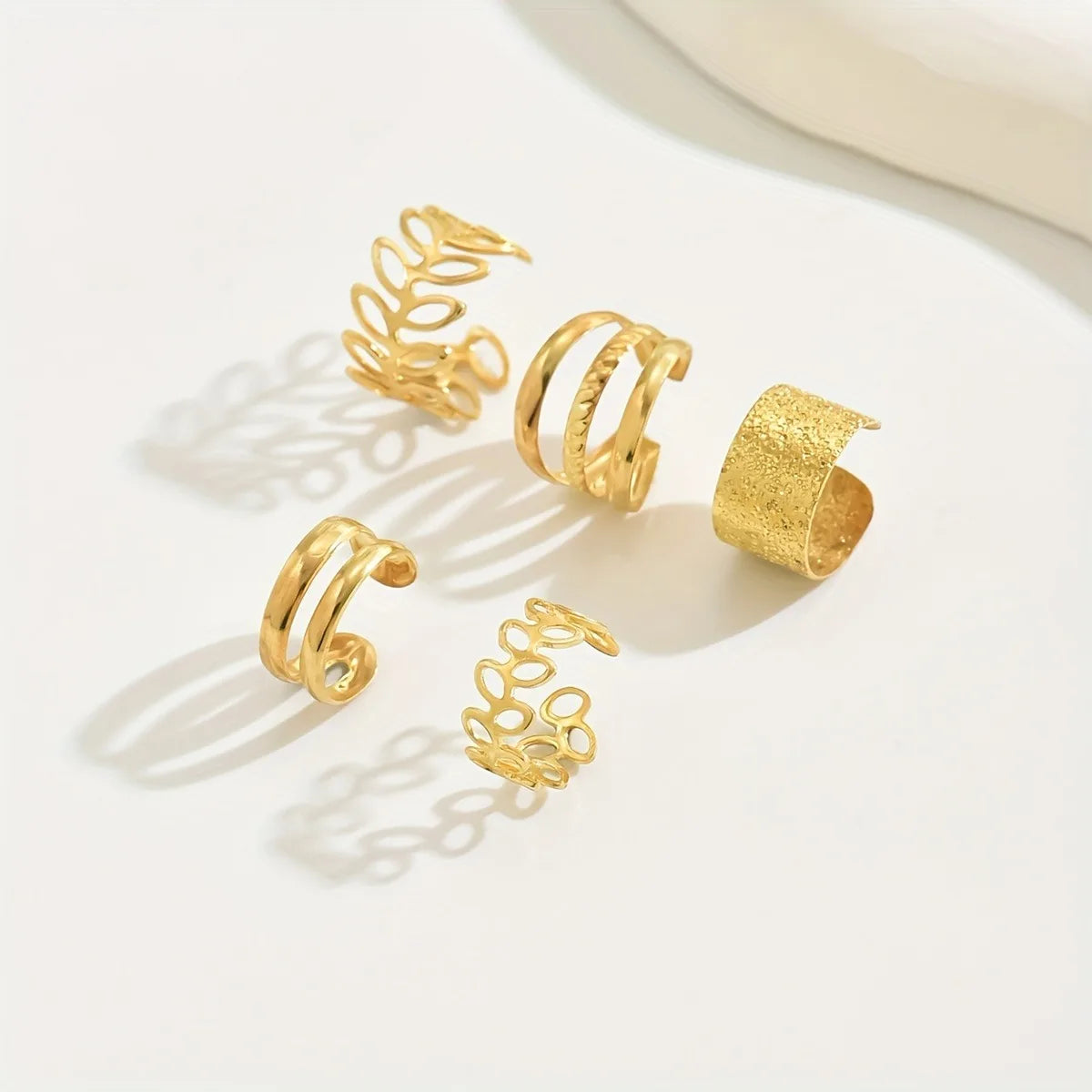 Celeste Leaf Ear Cuff Set