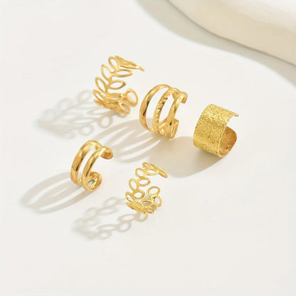 Celeste Leaf Ear Cuff Set