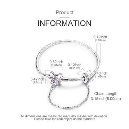 Celeste Heart Charm Snake Bracelet
