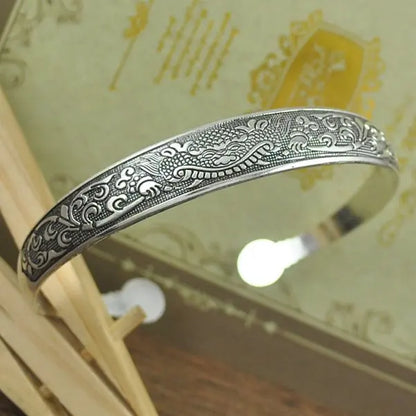 Retro Tibetan Silver Bangle