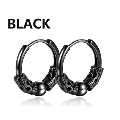 Celeste Black Steel Studs