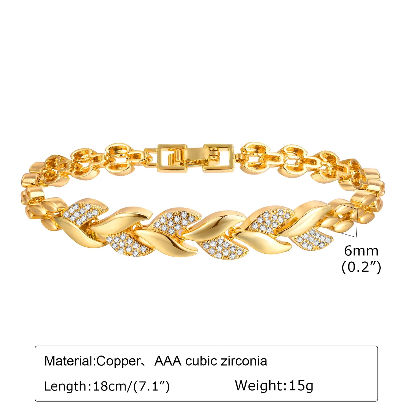 Celeste Gold Paperclip Chain Bracelet