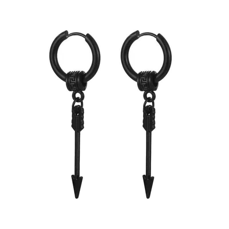 Celeste Black Steel Studs