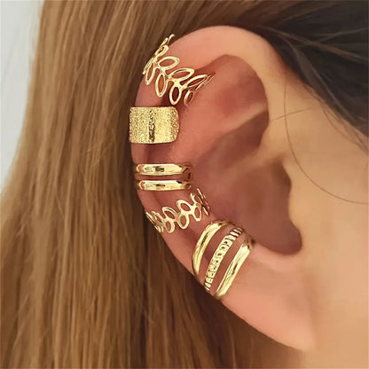 Celeste Leaf Ear Cuff Set