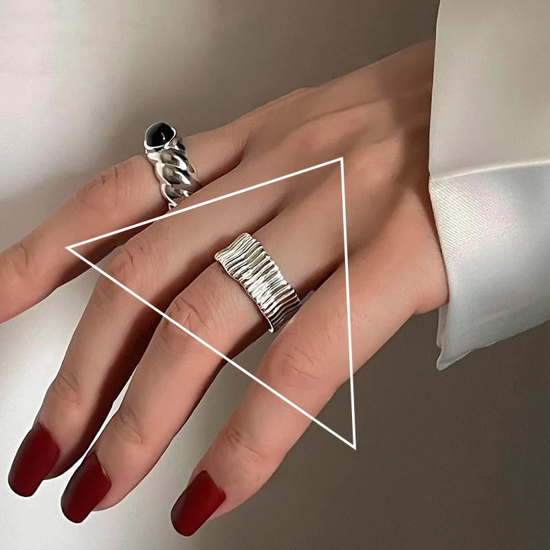 Celeste Double Wave Silver Ring