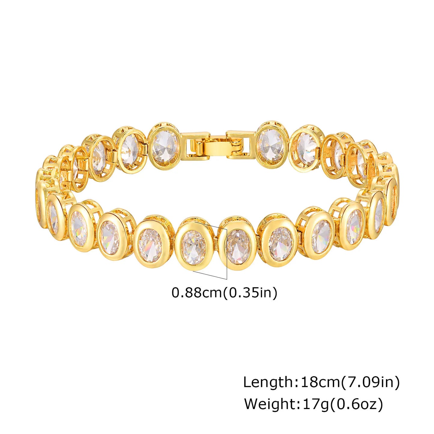 Celeste Gold Paperclip Chain Bracelet