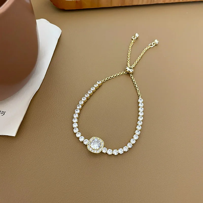 Celeste Gold Rhinestone Bracelet