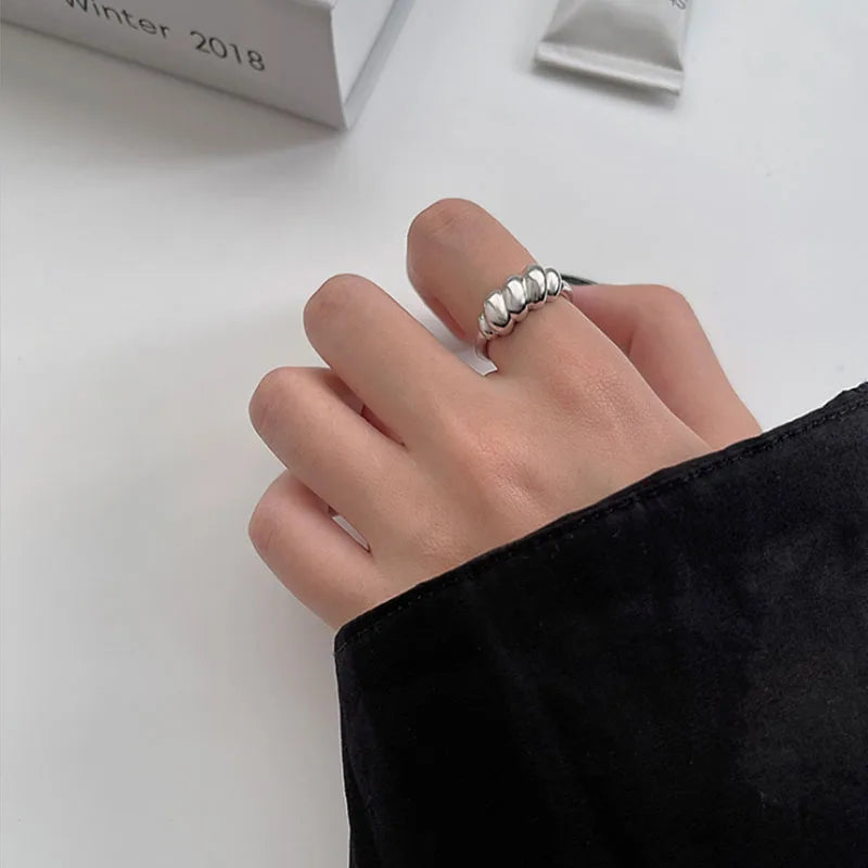 Celeste Double Wave Silver Ring