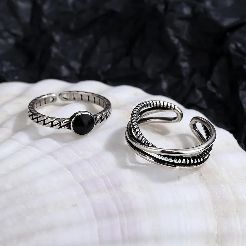 Celeste Double Wave Silver Ring