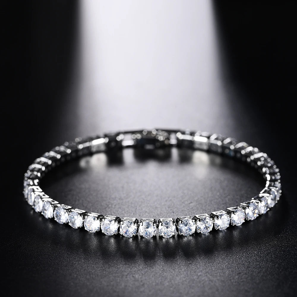 Micro-Inlaid Crystal Tennis Bracelet