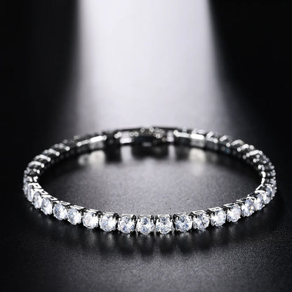 Micro-Inlaid Crystal Tennis Bracelet