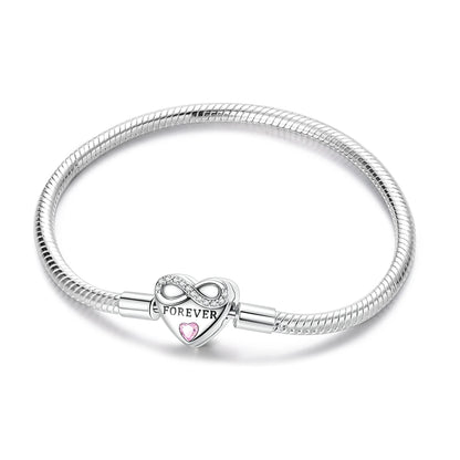Celeste Heart Charm Snake Bracelet