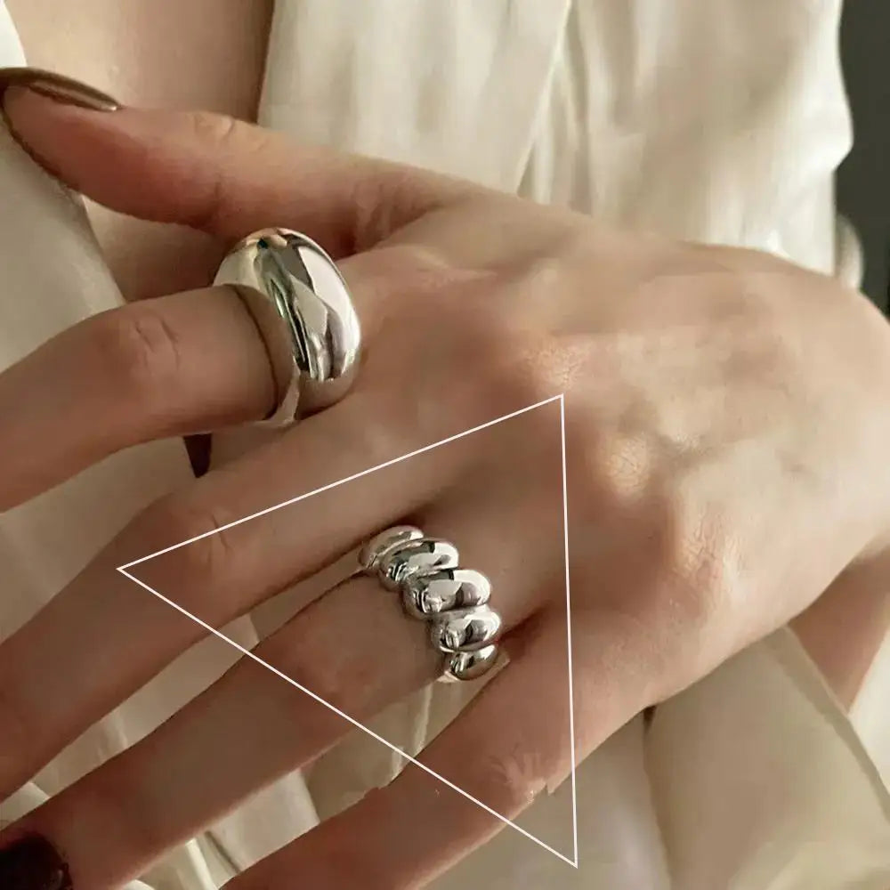Vintage Geometric Charm Ring