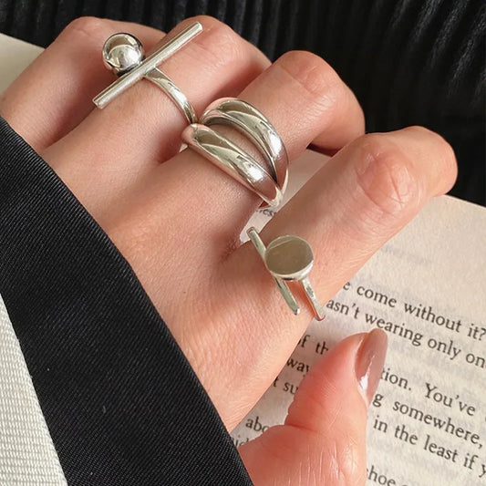 Vintage Geometric Charm Ring