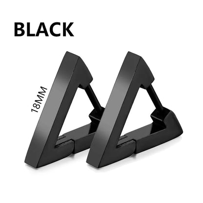 Celeste Black Steel Studs