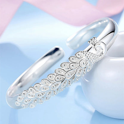 Sterling Silver Peacock Bracelet