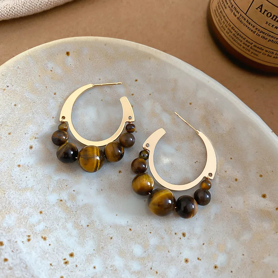 Celeste Amber Bloom Studs